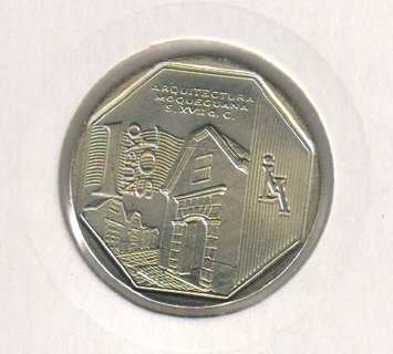 Peru 1 new sol 2015 "Wealth and Pride of Peru - Moqueguana Architecture" UNC (KM # 389)