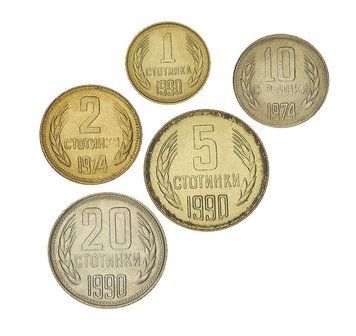 Набір монет Болгарія набір з 5 монет 1974-1990 UNC 1, 2, 5, 10, 25 стотинок М15819 фото