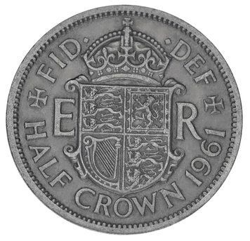Монета Великобританія 1/2 крони 1961 F-VF Half Crown М18186 фото