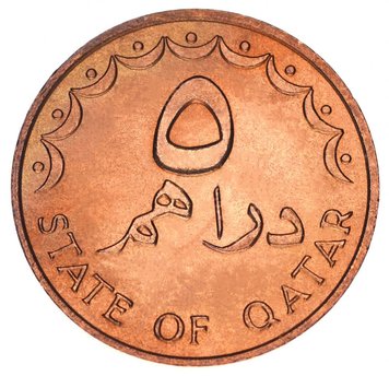 Qatar 5 dirham 1973-2003 AU-UNC