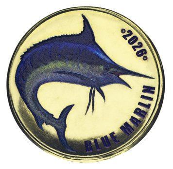 Монета Лабуан 5 ринггит 2026 UNC Малайзия Рыба - Голубой Марлин М24056 фото