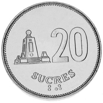 Ecuador 20 sucre 1991 UNC