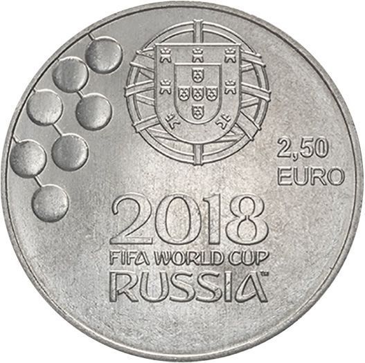 Coin Portugal 2.5 euros 2018 "2018 FIFA World Cup Russia" UNC