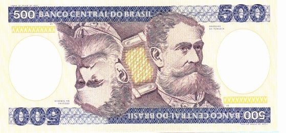 Банкнота Бразилия 500 крузейро 1981-1985 UNC (P200) Б03823 фото