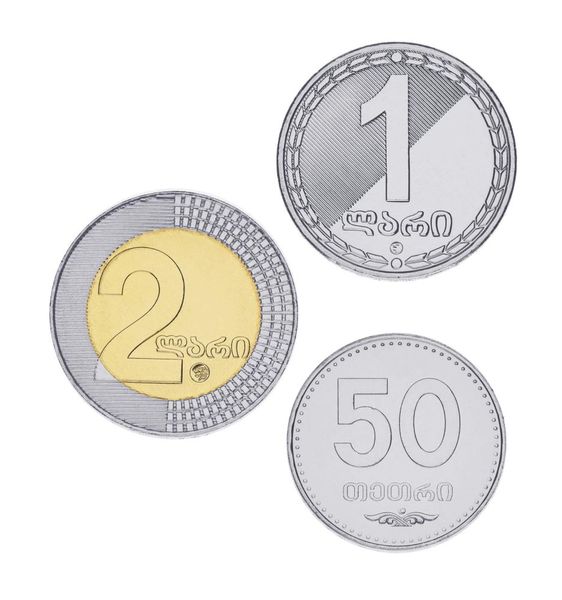 Грузія набір з 3 монет 2006 UNC 50 тетрі, 1, 2 ларі М16968 фото