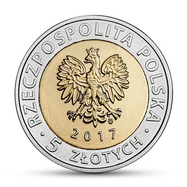 Монета Польща 5 злотих 2017 Біметал &laquo;Центральний промисловий район&raquo; UNC М07229 фото