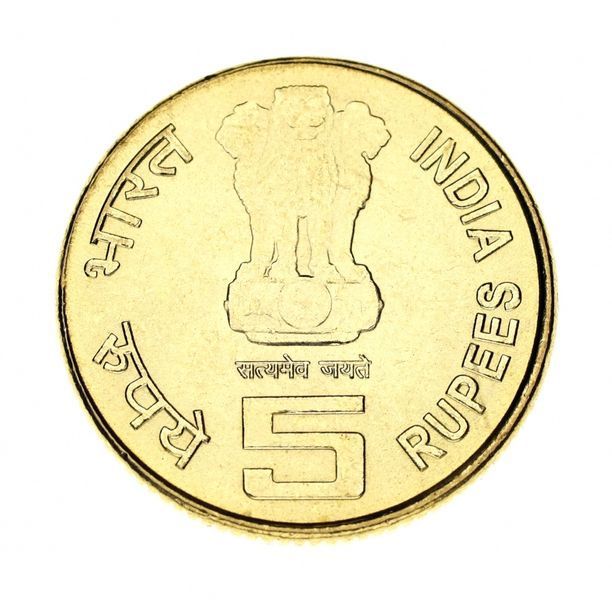 India 5 rupees 2010 1000th Anniversary of Thanjavur Temple AU-UNC (KM # 378)