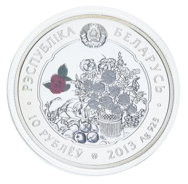 Монета Білорусь 10 рублів 2013 Срібло Proof Квіти - Конвалія М20978 фото