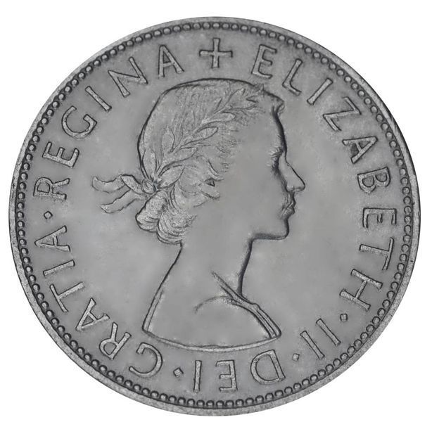 Coin UK 1/2 Crown 1961 F-VF Half Crown