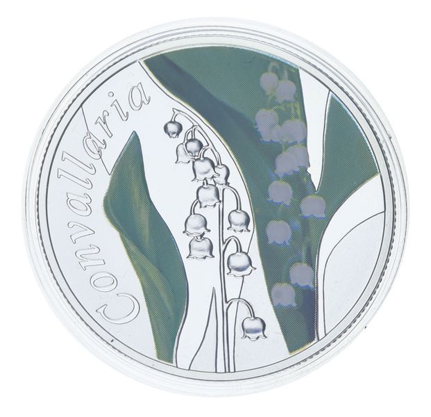 Монета Білорусь 10 рублів 2013 Срібло Proof Квіти - Конвалія М20978 фото