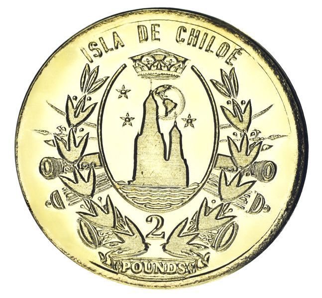 Coin Chiloe Island 2 lbs 2024 UNC Chile Frog - Helmet-headed Whistler