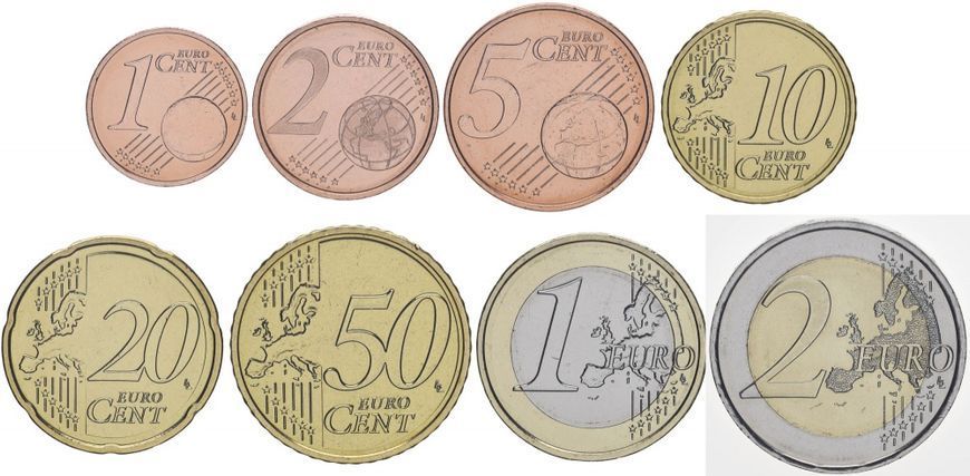 Набір монет Люксембург набір монет євро 2018 UNC (8 штук) М09537 фото