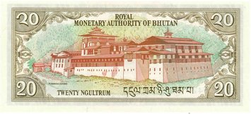 Bhutan 20 ngultrum 1986-1992 UNC (P16)