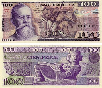 Mexico 100 pesos 1982 UNC (P74c)