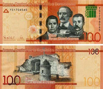 Банкнота Доминикана 100 песо 2022 UNC (P190) Б21127 фото