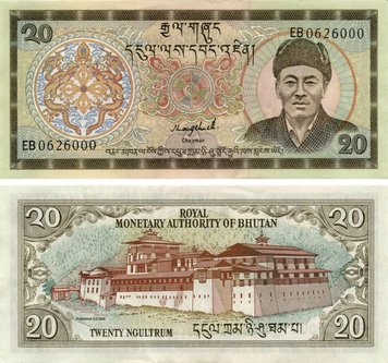 Bhutan 20 ngultrum 2000 UNC (P23)