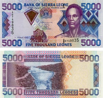 Сьєрра-Леоне 5000 Леоне 2003 UNC (P27b) Б06245 фото