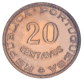 Angola 20 centavos 1962 VF-AU