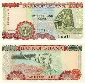 Banknote Ghana 2000 Cedi 1995 UNC (P30)