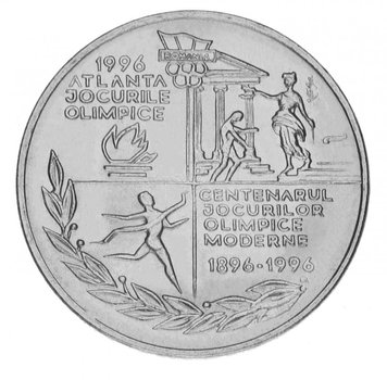 Румунія 10 лей 1996 UNC XXVI літні Олімпійські Ігри 1996 року в Атланті - 100 років Олімпійських ігор М15191 фото