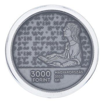 Монета Угорщина 3000 форинтів 2025 UNC Освіта для незрячих М23827 фото