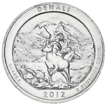 Монета США 25 центів (квотер) 2012 P &laquo;Національні парки - Деналі (15-й парк)&raquo; UNC (KM#523) М01405 фото