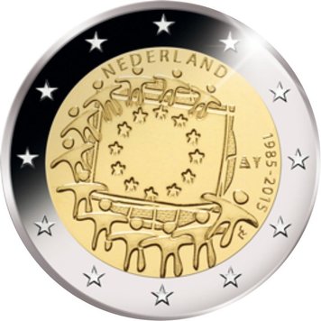 Netherlands 2 euro 2015 "European flag" UNC (KM # 357)