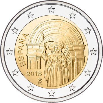 Монета Іспанія 2 євро 2018 &laquo;Сантьяго-де-Компостела&raquo; UNC М09523 фото