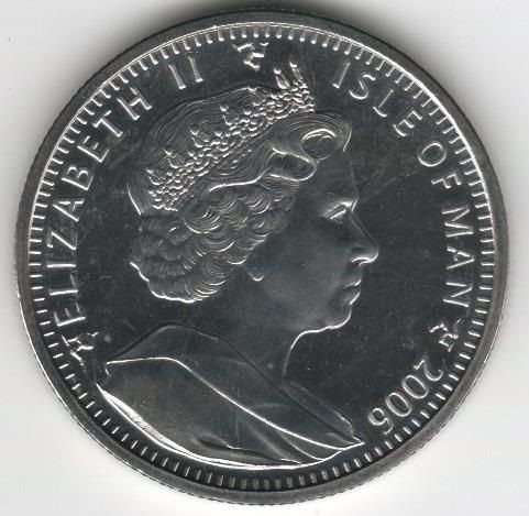 Coin Isle of Man 1 crown 2006 "80 years of Queen Elizabeth II" UNC Variety 4
