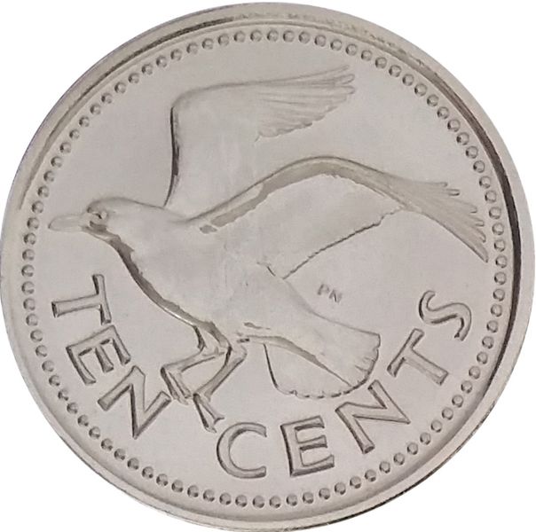 Barbados 10 cents 2012 UNC (KM # 12a)