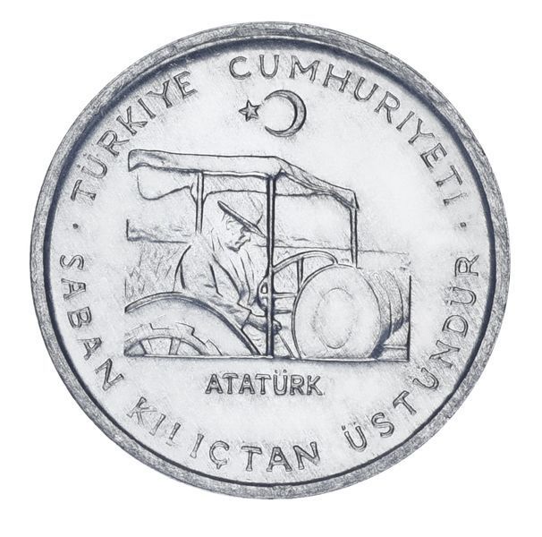 Coin Turkey 10 kurush 1975 UNC FAO Agricultural Progress