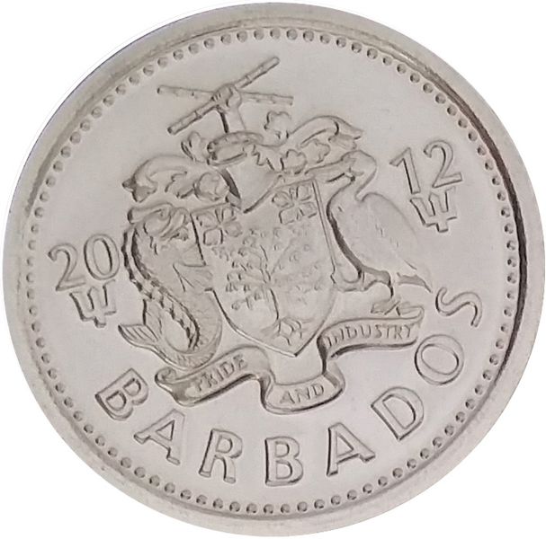 Barbados 10 cents 2012 UNC (KM # 12a)