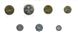 Maldives set of 7 coins 1984-2012 UNC 1, 5, 10, 25, 50 laari, 1, 2 rufiyaa