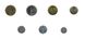 Maldives set of 7 coins 1984-2012 UNC 1, 5, 10, 25, 50 laari, 1, 2 rufiyaa