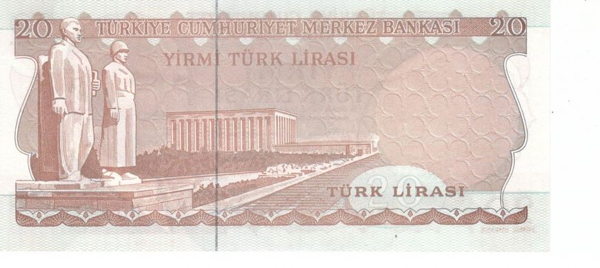 Турция 20 лир 1974 UNC (P187) Б07378 фото