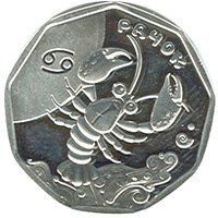 Монета Україна 2 гривні 2014 Дитячий зодіак - Рак Срібло UNC в футлярі (KM # 716) М04121 фото