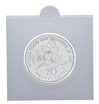 Ямайка 20 центів 1986 AU-UNC FAO ФАО Квіти М11733 фото