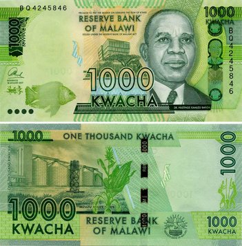 Malawi 1000 Kwacha 2017 UNC Fish (P67)