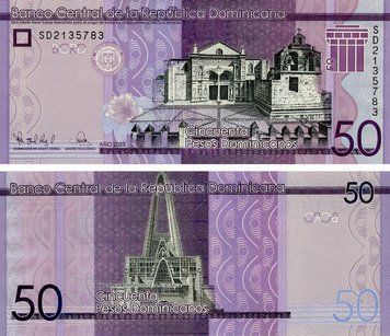 Банкнота Доминикана 50 песо 2023 UNC (P189) Б21128 фото