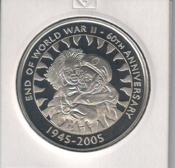 Острів Святої Єлени 50 пенсів 2005 «60 років закінчення Другої світової війни» UNC М05938 фото