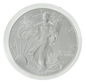Монета США 1 долар 1999 Срібло UNC Свобода Американський срібний орел (Ag 999, унція, 31,1 грам) М21204 фото