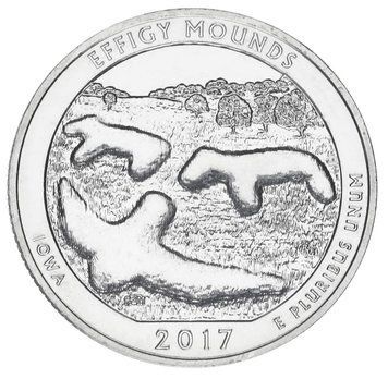 Монета США 25 центів (квотер) 2017 D &laquo;Національні парки - Еффіджі-Маундз (36-й парк)&raquo; UNC (KM#653) М05878 фото