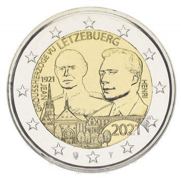 Coin Luxembourg 2 euro 2021 UNC bimetal 100th anniversary of the birth of Grand Duke Jean