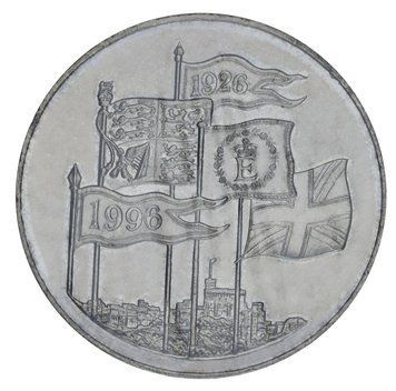 Монета Великобританія 5 фунтів 1996 &laquo;70 років королеві Єлизаветі II&raquo; VF (KM#974) М05887 фото