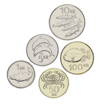 Исландия набор из 5 монет 2005-2011 UNC 1, 5, 10, 50, 100 крон М15042 фото