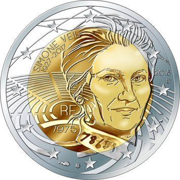 Монета Франція 2 євро 2018 &laquo;Симона Вейль&raquo; UNC М09524 фото