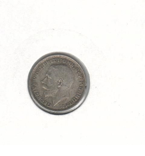 Монета Великобритания 3 пенса 1920 Серебро F-VF (Ag 500, 1,41 грамма) М07275 фото