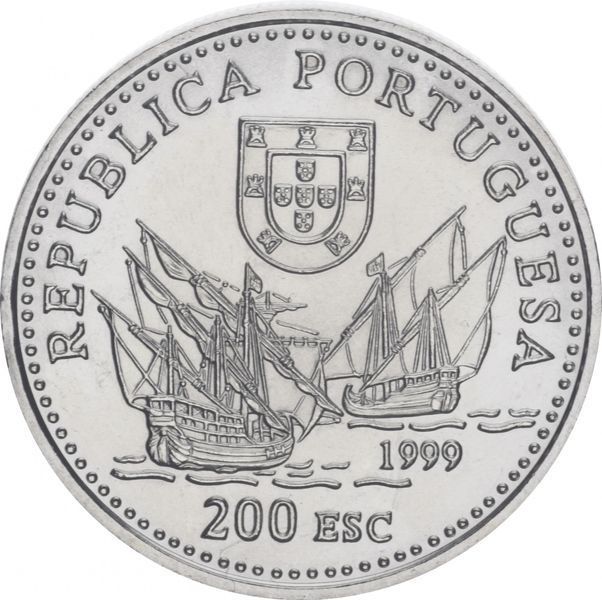 Португалія 200 ескудо 1999 року &laquo;Перейра&raquo; AU-UNC (KM#719) М09787 фото