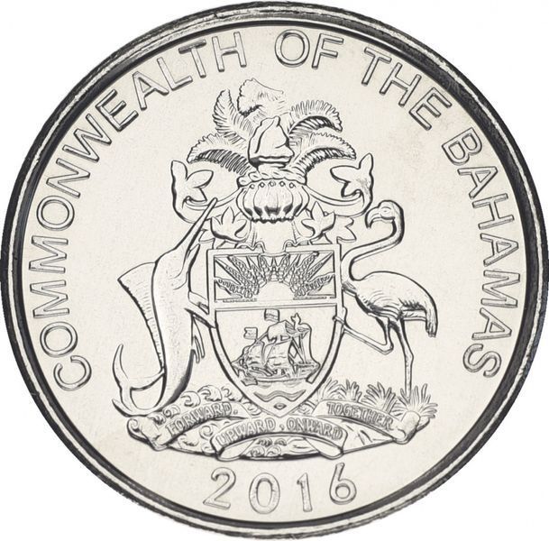 Багами 5 центів 2016 UNC М12218 фото