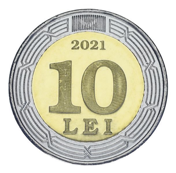 Монета Молдова 10 леїв 2021 Біметал UNC 30 років Національному банку Молдови М21867 фото